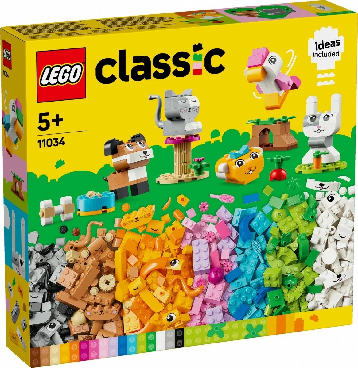 Set lodrash ndërtimi LEGO Classic 11034 Creative Animals, 450 copa, shumëngjyrëshe Set lodrash ndërtimi LEGO Classic 11034 Creative Animals, 450 copa, shumëngjyrëshe