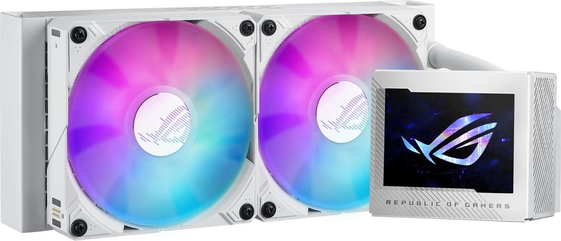 Ftohës me ujë AIO, Asus ROG Ryujin III 240 ARGB 90RC00K2-M0UAY0, 240mm me 2x120mm, ekran LCD, madhësia L, bardhë