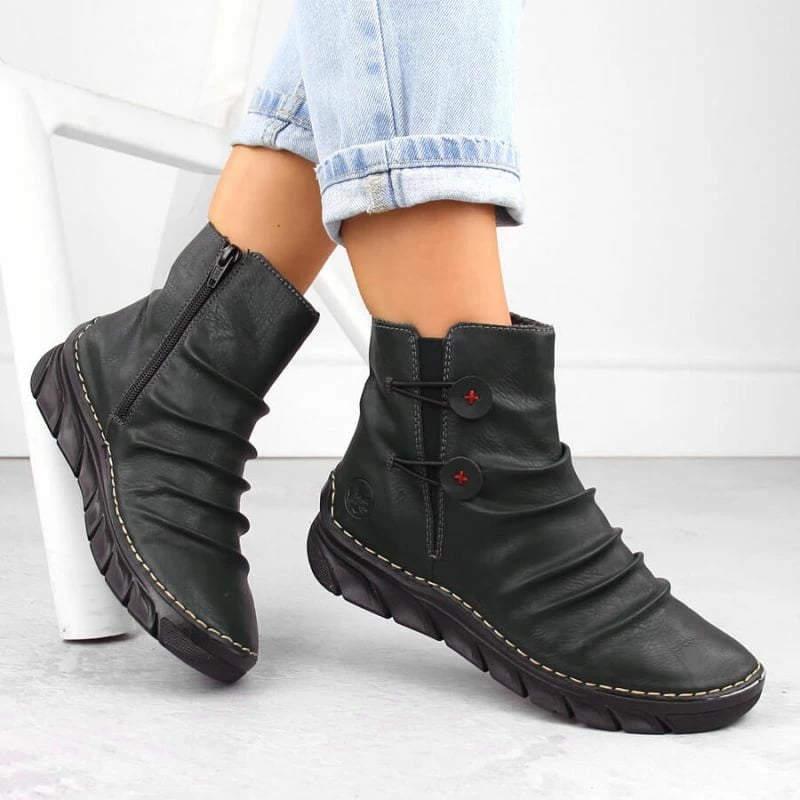 Çizme për femra Rieker, të gjelbra