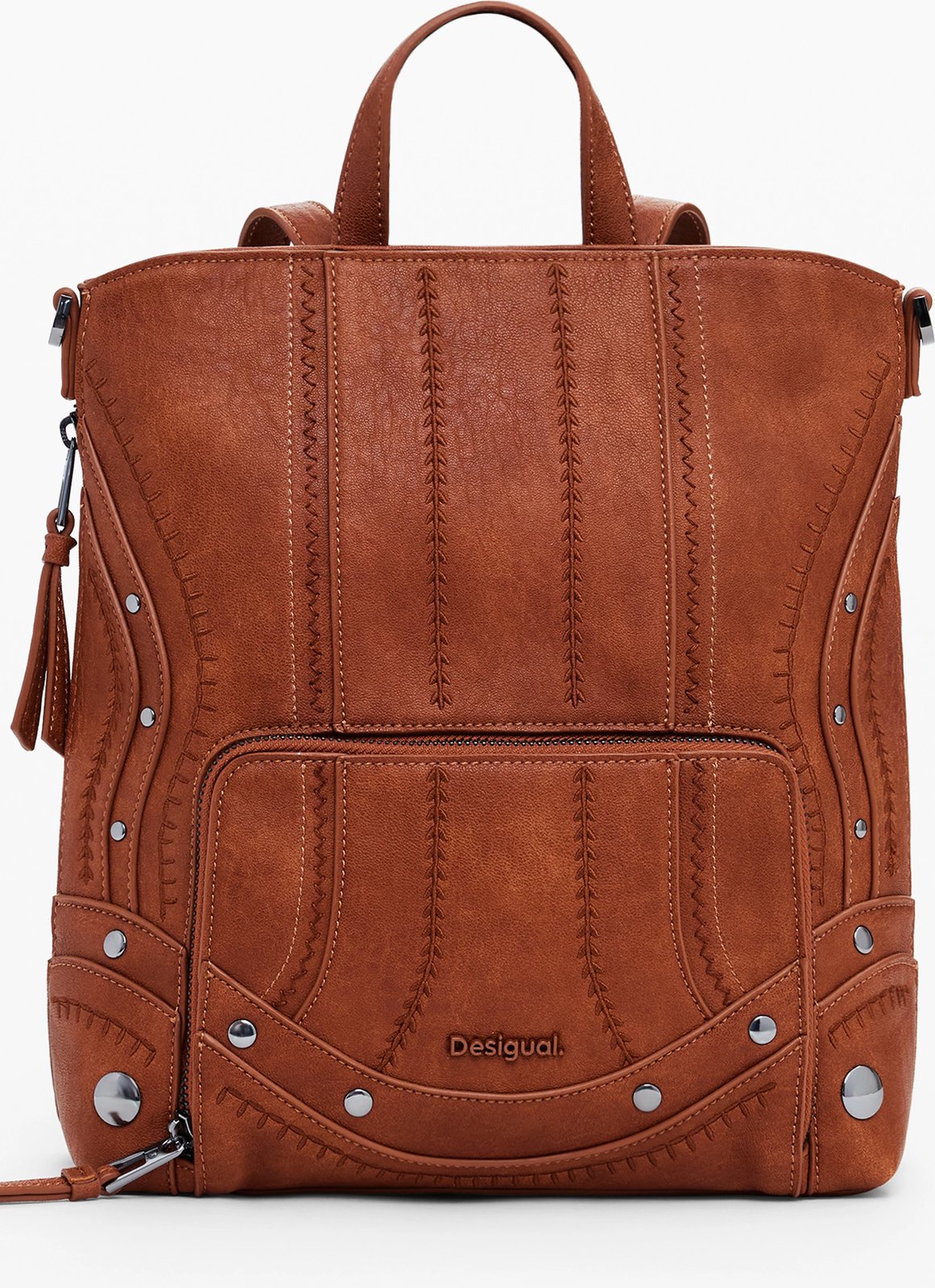 Backpack Desigual EMBRO PATCH PRETORIA MINI për femra, kafe