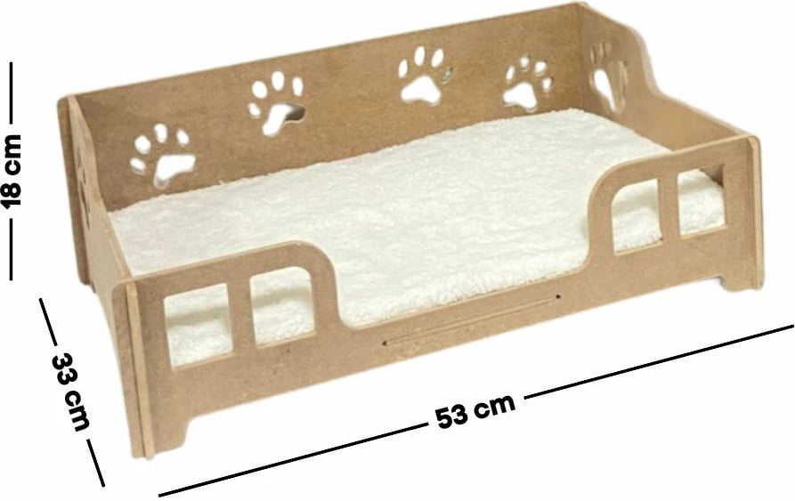 Shtrat për mace, ngjyrë lisi, Paws & Whiskers, Lyra