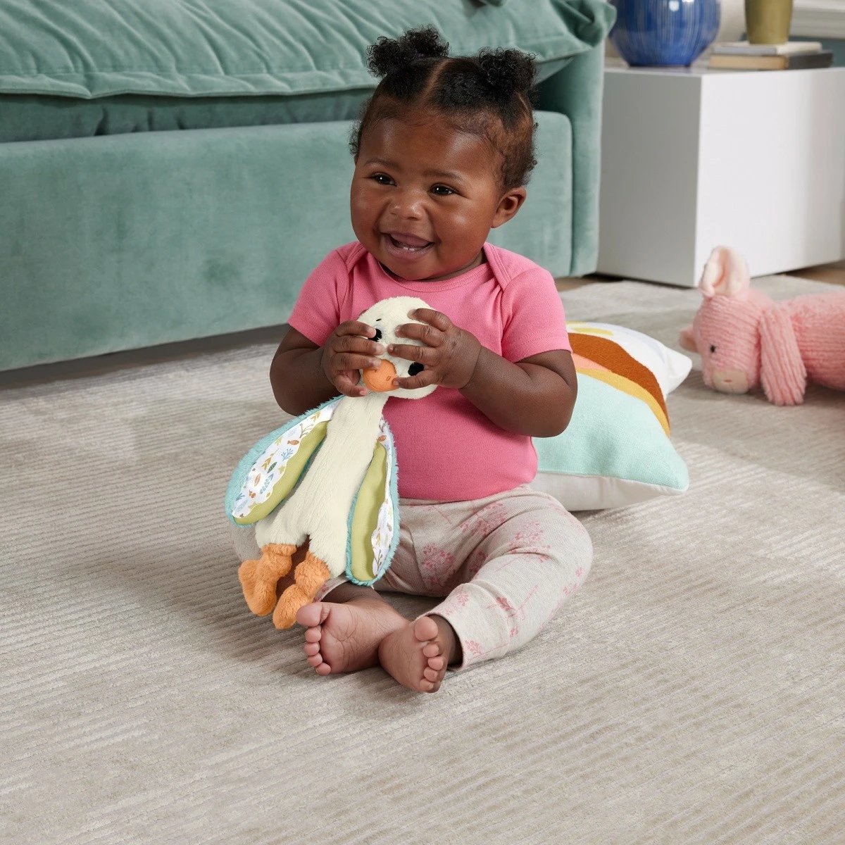 Lodër pelushi sensorike Fisher Price Sensimals Rosaku, shumëngjyrëshe