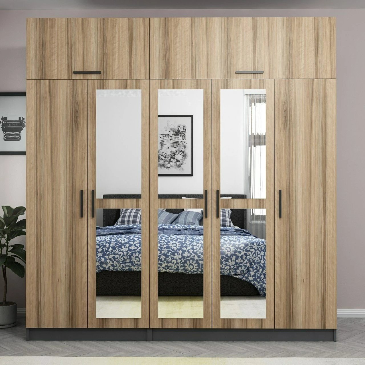 Dollap për dhomë gjumi, ngjyrë dore, Skye Decor, 5303