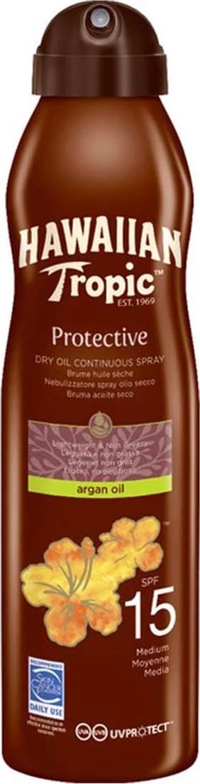 Vaj i thatë për diell Hawaiian Tropic Dry Argan Oil SPF15 unisex 177ml