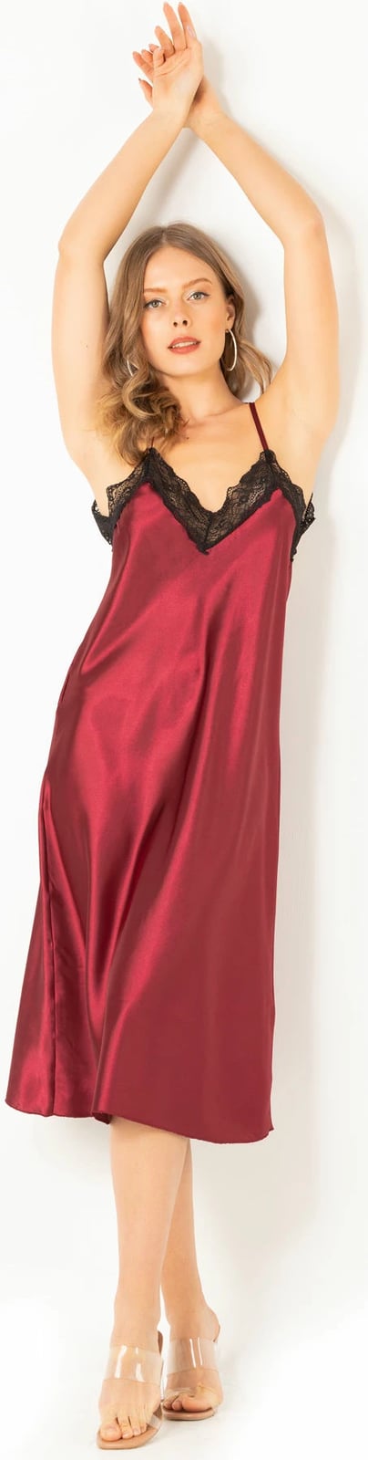 Babydoll Jumeon, ngjyrë e kuqe e errët, 001-018667, M/L