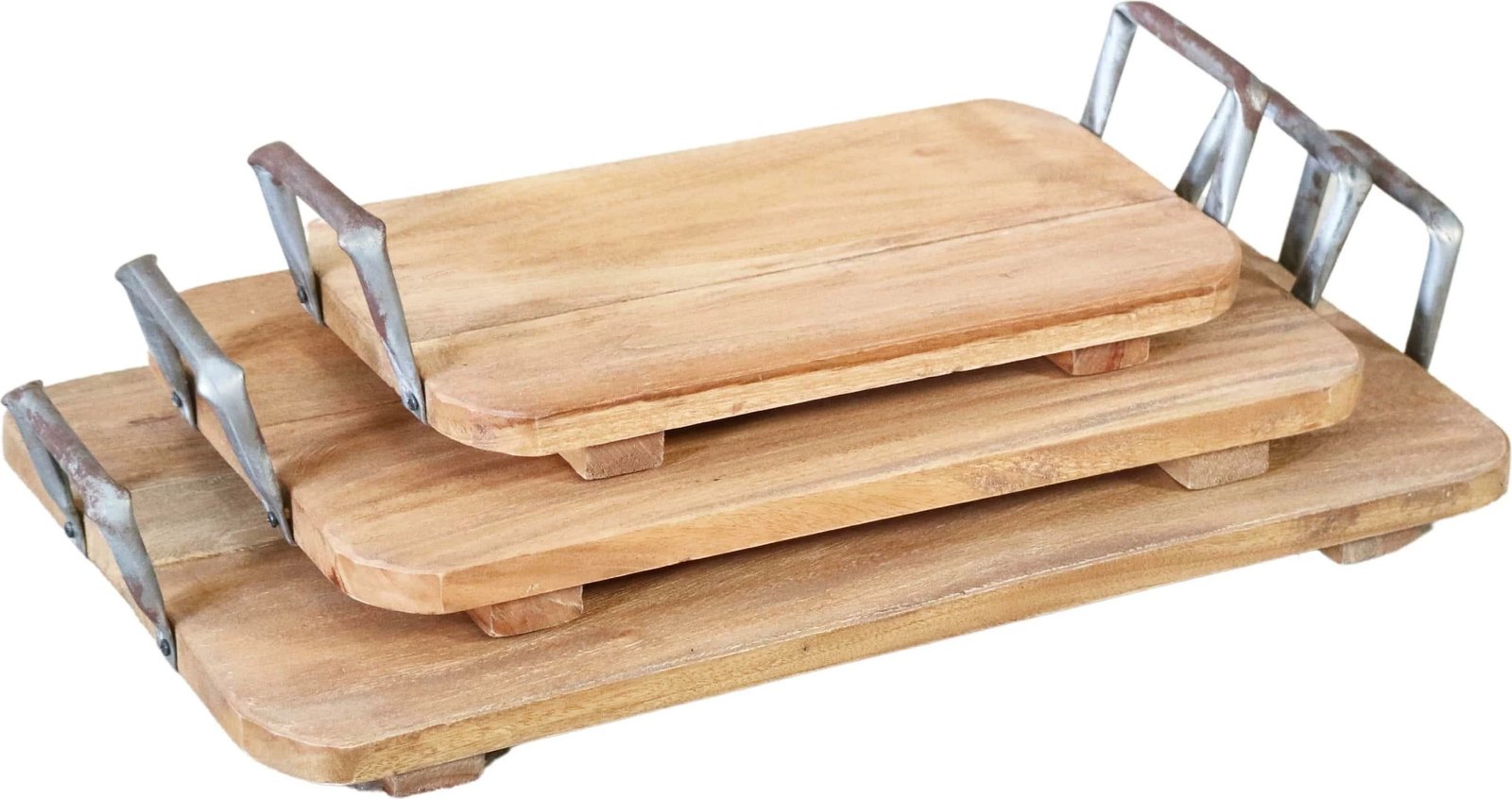Set tabakash druri Nextdeco 3 copë, M55xW31cm/ M44xW26cm/ M35xW20cm