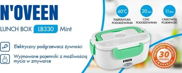 Enë ushqimi me ngrohje NOVEEN LB330, 1.6L, Mint