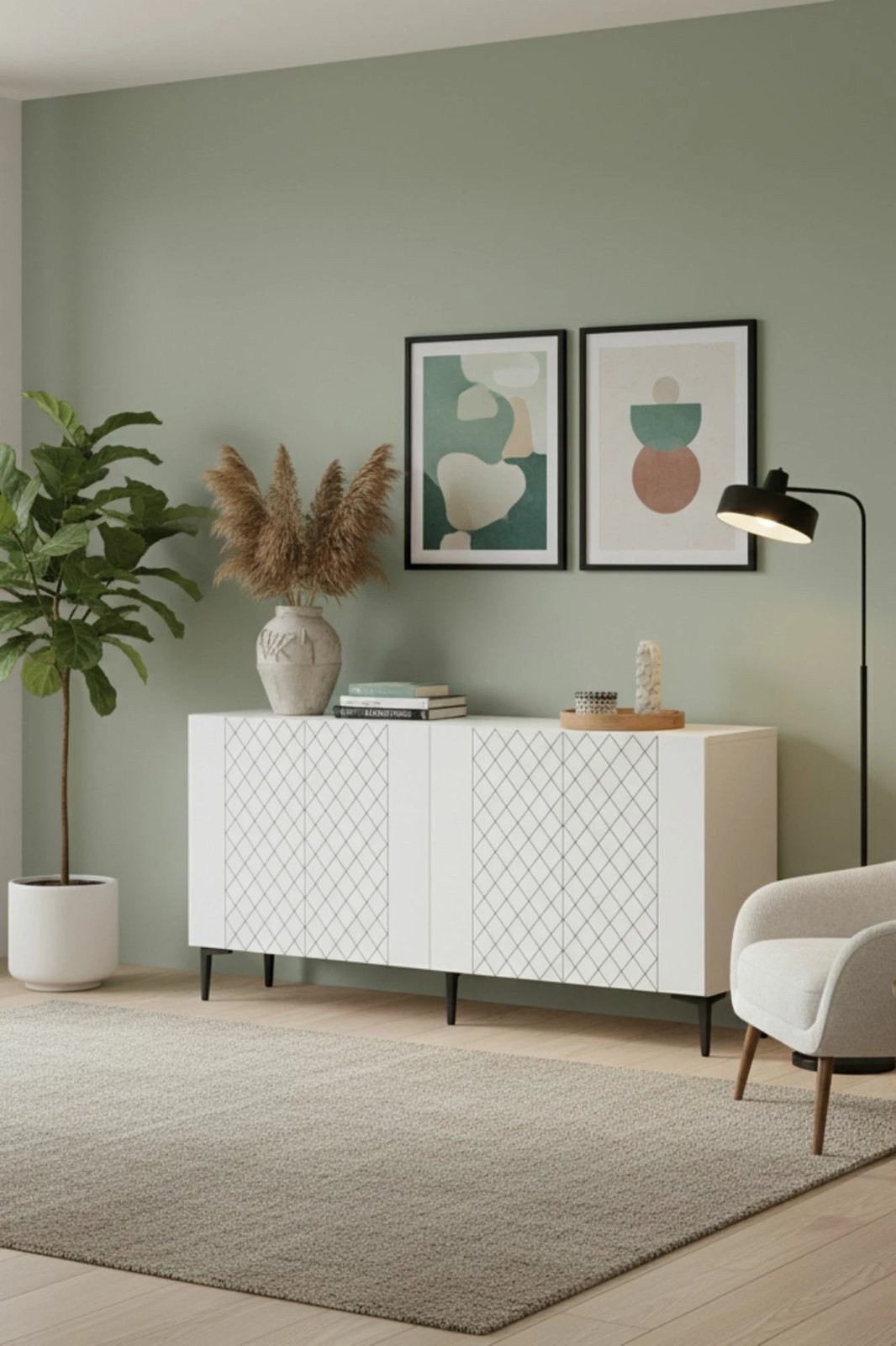 Konsolë Skye Decor, Resso 150, e bardhë