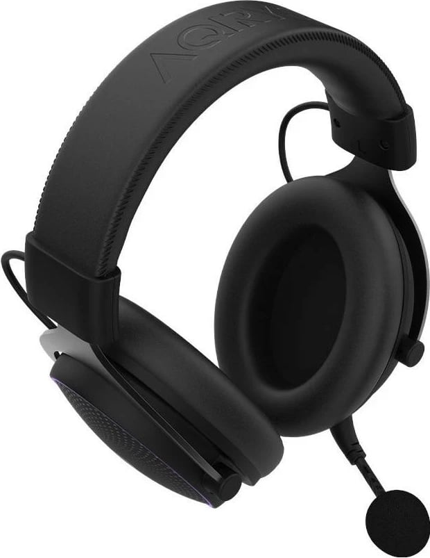 Kufje gaming AQIRYS Carina, 7.1, me mikrofon të ndashëm, ARGB, USB, e zezë