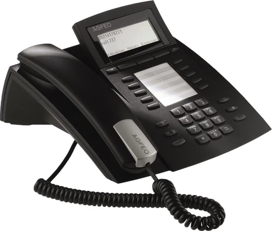 Telefon analog AGFEO ST 42, 1000 kontakte, ID thirrësit, zi