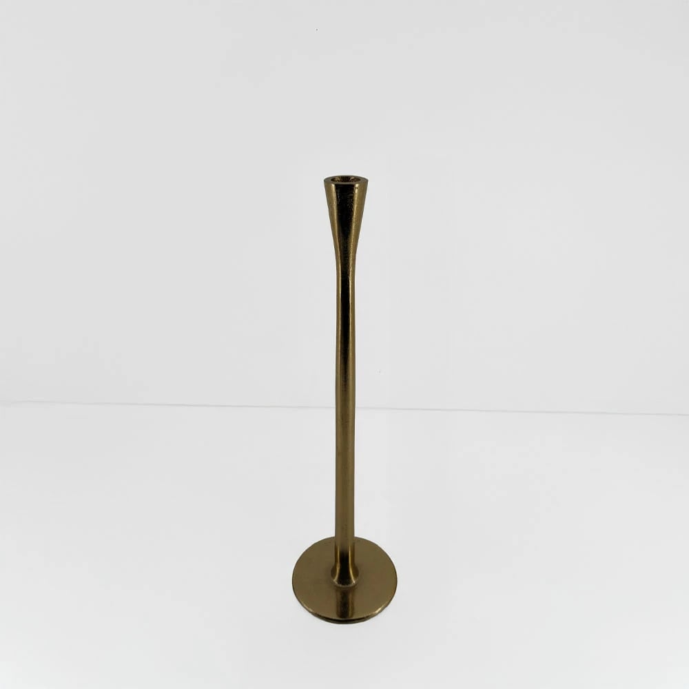 Mbajtëse qirinjsh STELLA, alumin, ngjyrë ari, 11x11x42 cm