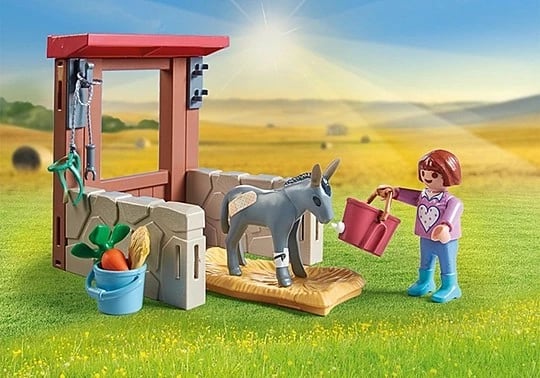 Set lodrash Playmobil Country 71471 Veterinari me gomarë, 55 pjesë