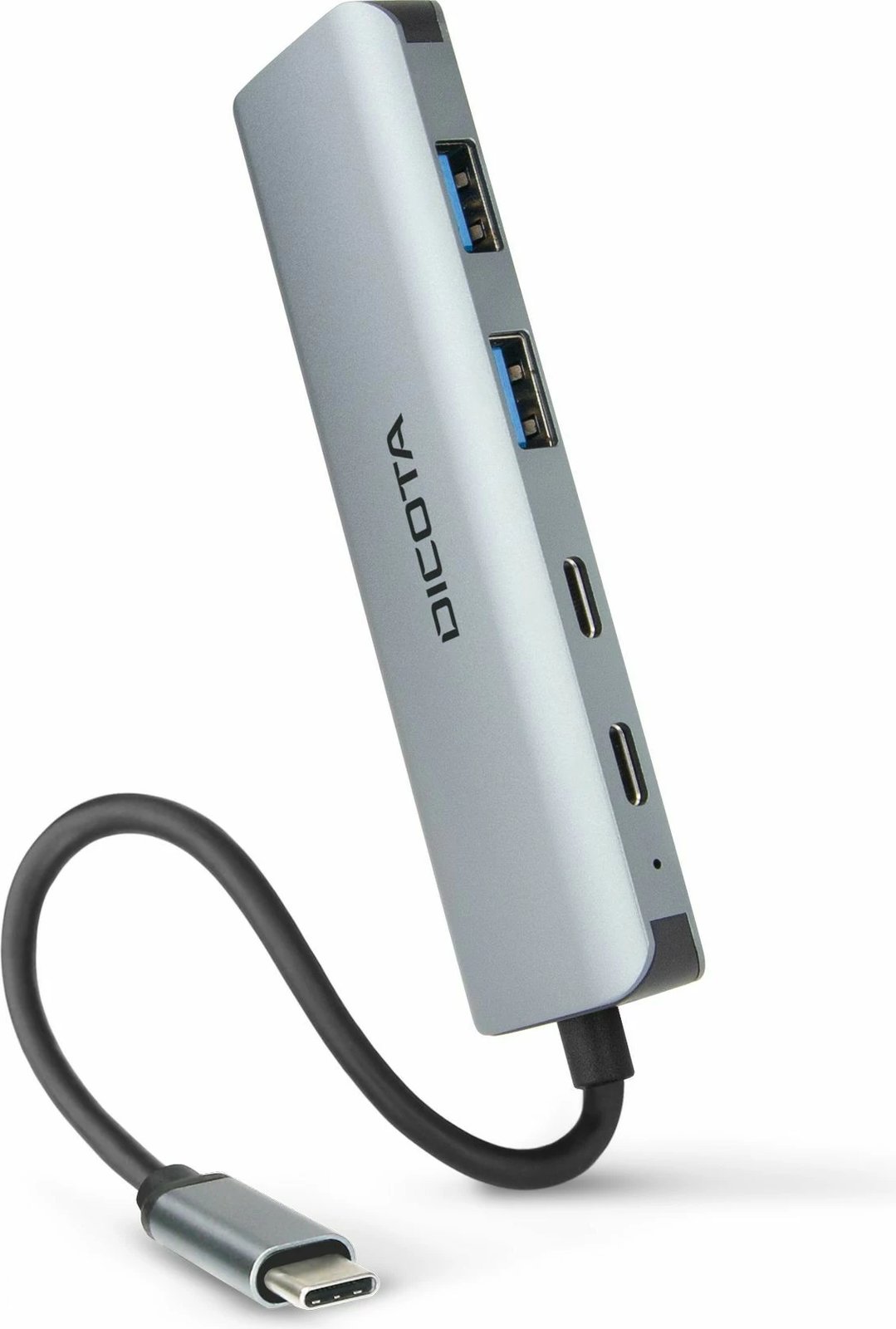 Hub DICOTA D32061, USB Type-C, 10000 Mbit/s, Argjendtë