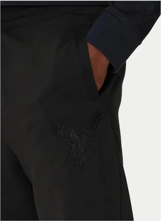 Pantallona sportive për meshkuj Armani Exchange, të zeza