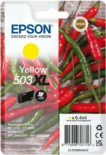 Kartush bojë, Epson, 503XL C13T09R44010, 6.4 ml, e verdhë