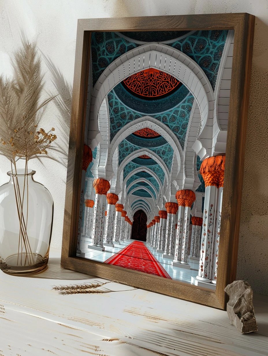 Pikturë dekorative me kornizë MDF, shumëngjyrëshe, Wallity, GE126-L