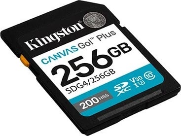 Kartë memorie SD Kingston Canvas Go Plus 256GB, SDXC, 200/160 MB/s