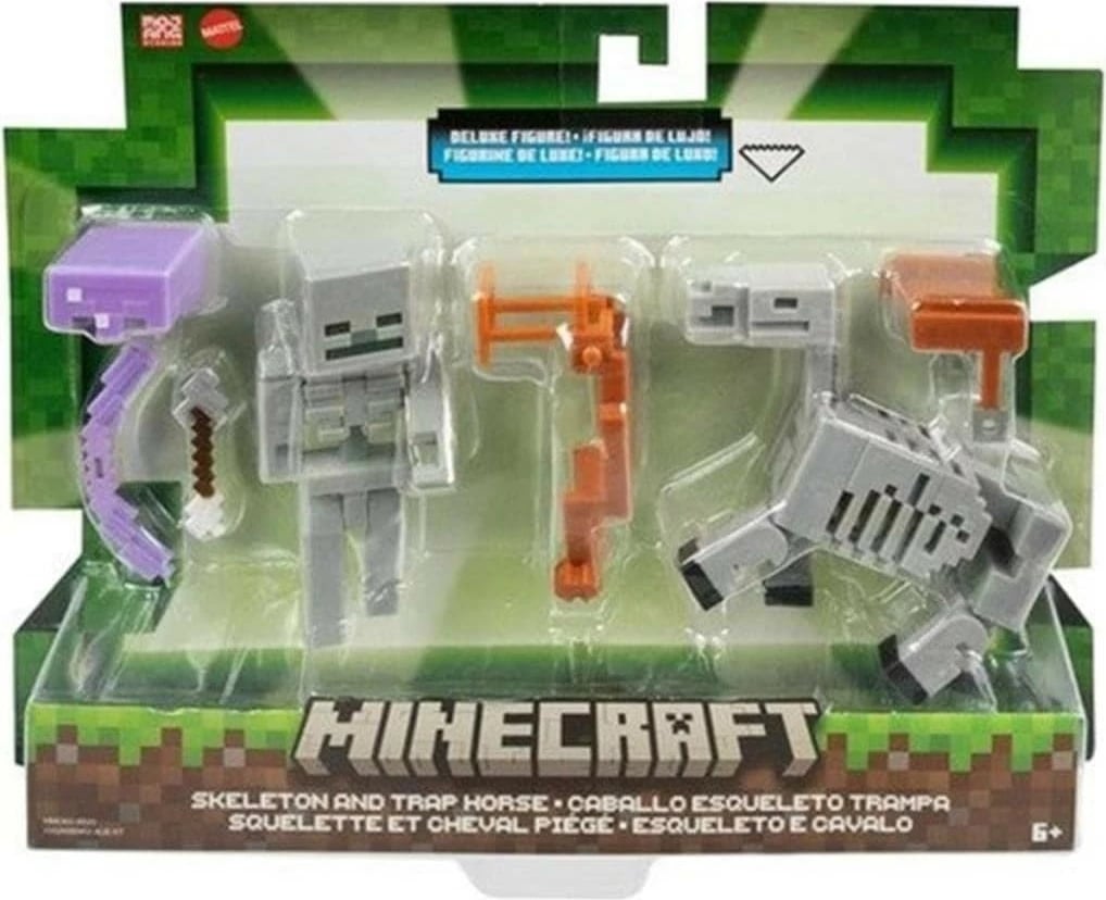 Set figurina Minecraft Mattel GTT53/HMD60, 2 copë, 8 cm