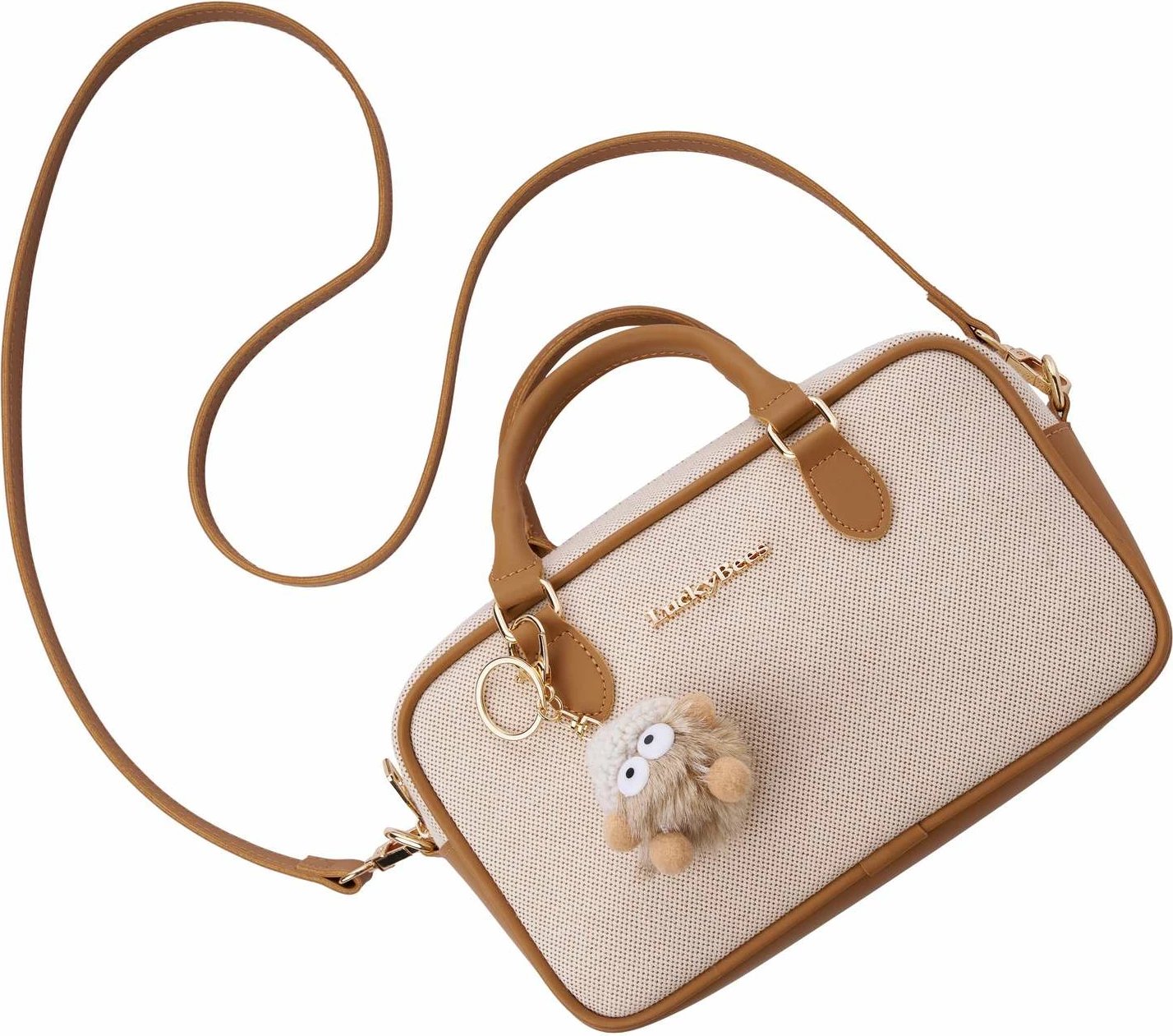 Çantë krahu Lucky Bees, ngjyrë tan, rosa Çantë krahu Lucky Bees, ngjyrë tan, rosa