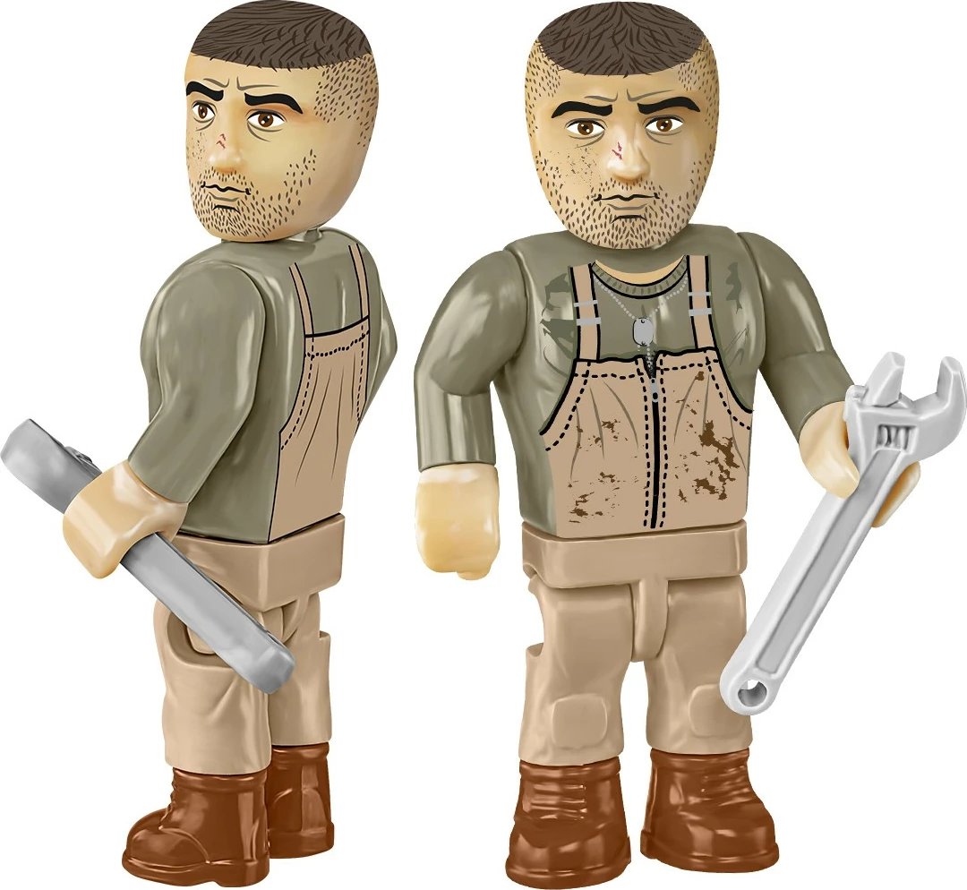 Set blloqesh Cobi Sherman M4A2E8 (76)W, 865 pjesë, 5 figurina, Jeshile