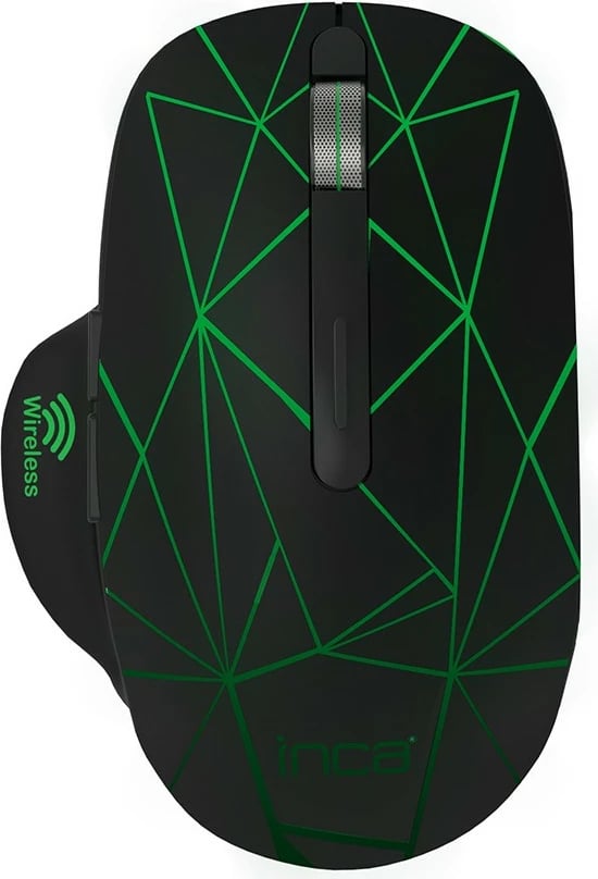 Maus wireless Inca IWM-551, 1600 DPI, USB-C, i zi me gjelbër