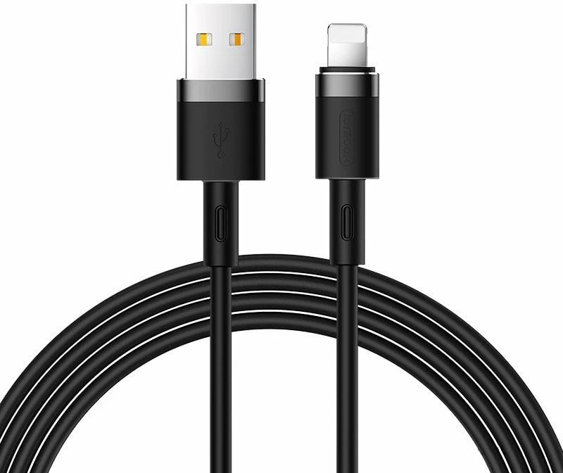 Kabllo Joyroom S-1224N2, USB-A në Lightning, 1.2m, 2.4A, e zezë