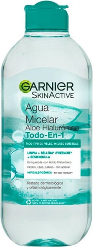 Agua micelar Garnier Skinactive Aloe Hialurónico unisex 400ml