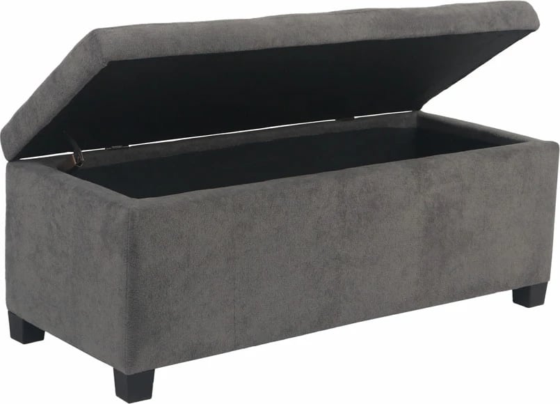 Stool me hapësirë për ruajtje, ngjyrë gri, 102x42x40