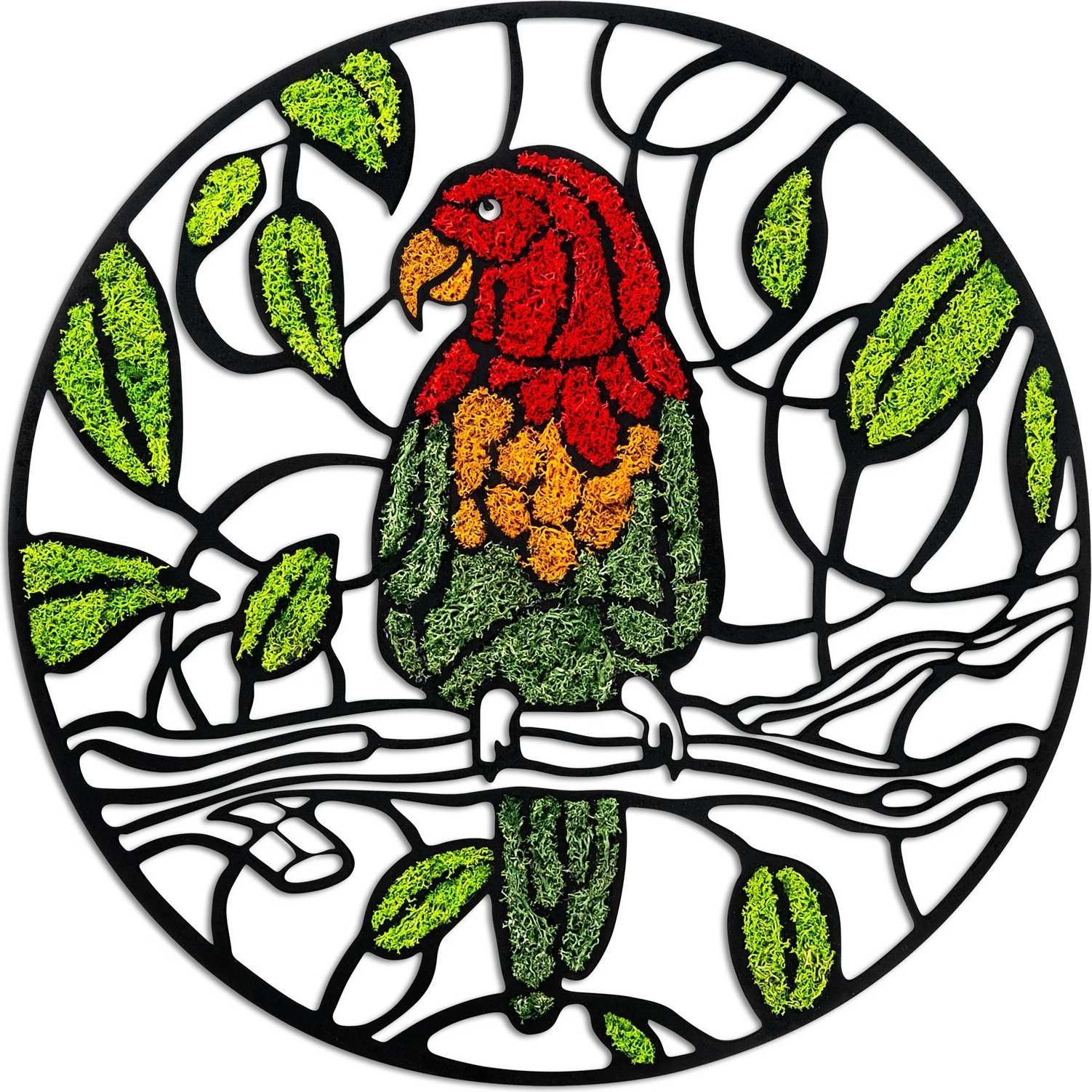 Aksesor dekorativ muri Wallity, myshk - papagall