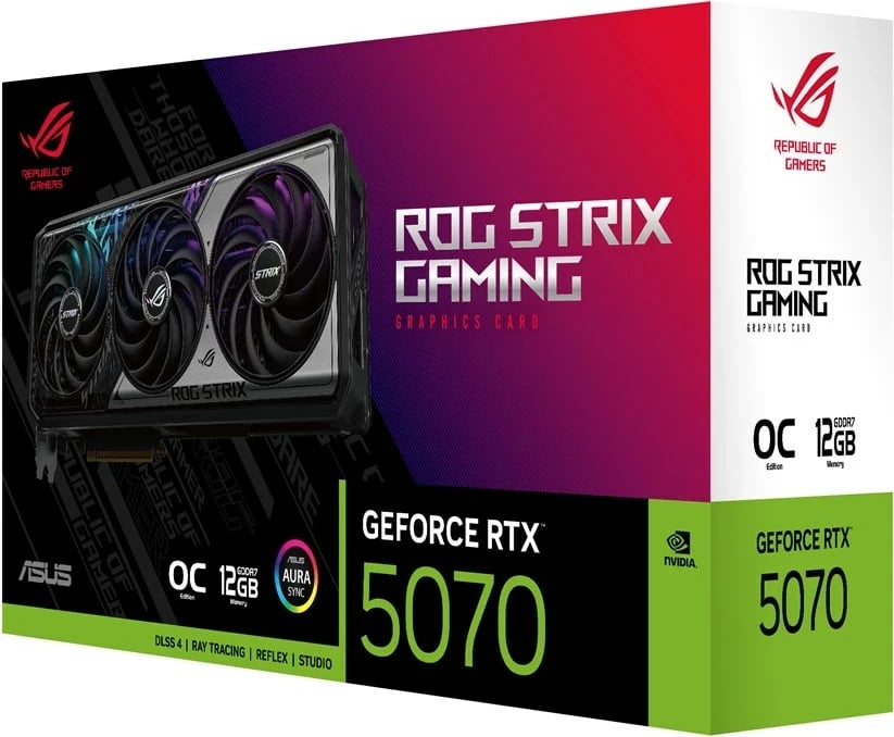 Kartelë grafike ASUS ROG STRIX RTX 5070, 12 GB GDDR7, Multi