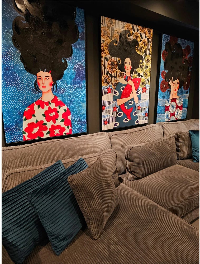 Pikturë dekorative PEACE, shumëngjyrëshe, kornizë e zezë, 80x120x5cm