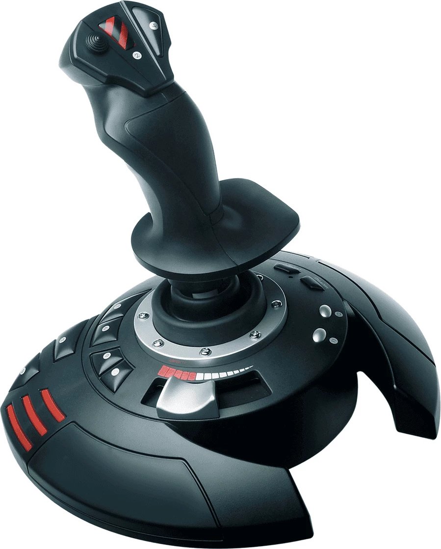 joystick fluturimi Thrustmaster Flightstick X 2960694, me throttle, butona programueshëm, lidhje USB, e zezë