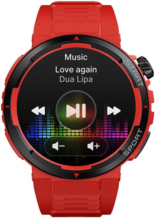 Smartwatch Zeblaze Ares 3 Plus, 1.43" AMOLED, i kuq