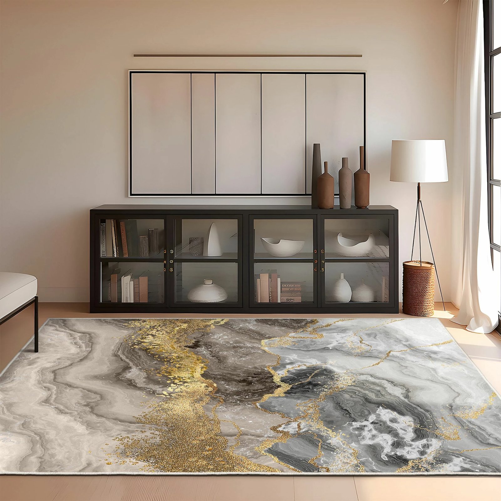 Qilim Velvet Fabric, shumëngjyrësh, 120x180cm, Conceptum Hypnose, Els2375-4