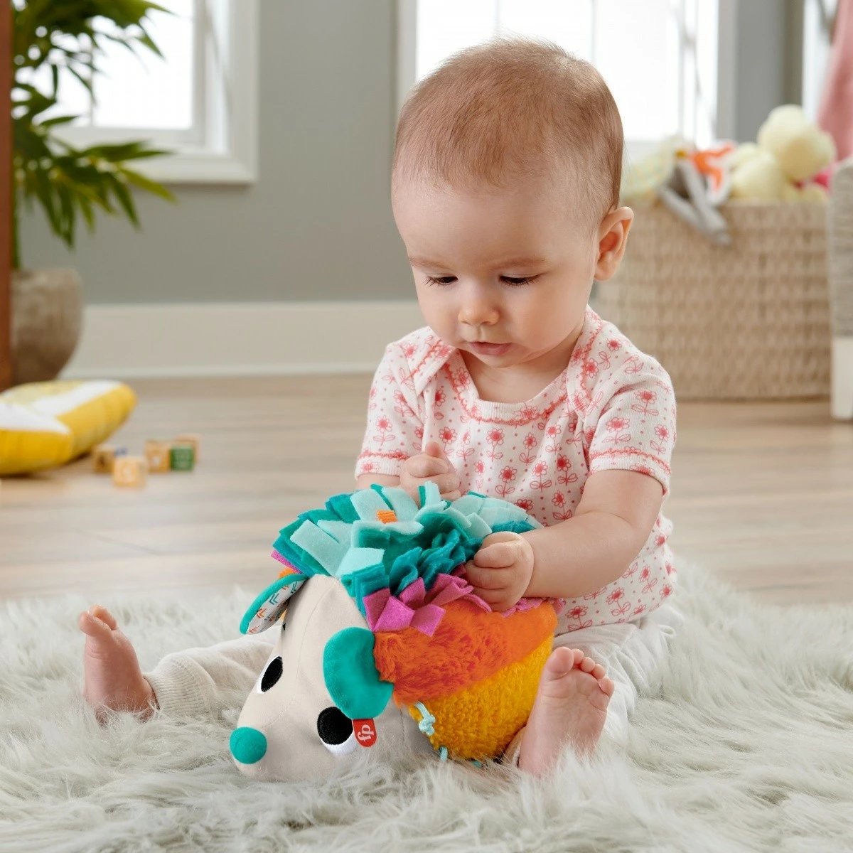 Lodër pelushi sensorike Fisher Price HBP42, shumëngjyrëshe