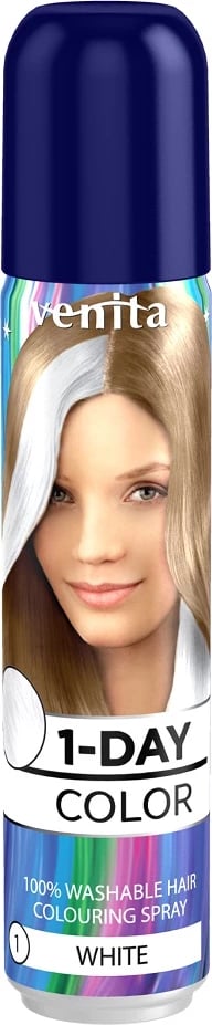 Spray për ngjyrosje të flokëve Venita 1-Day Color për femra e bardhë 50ml