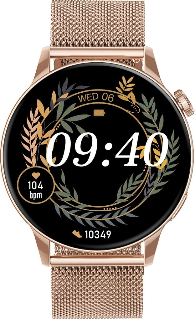Smartwatch Maxcom Fit FW58 Vanad Pro, 1.3" AMOLED, Bluetooth, Gold, set me 2 rripa