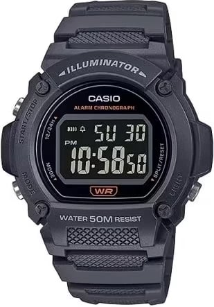 Orë dore për meshkuj CASIO SPORT-ILLUMINATOR, e zezë