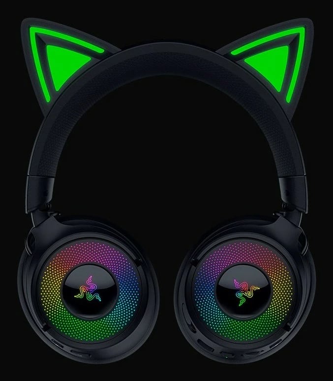 Kufje Razer Kraken Kitty V3 Pro, wireless, RGB, e zezë