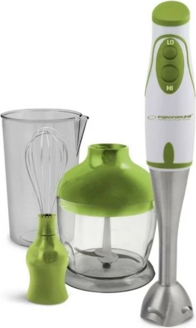 Blender dore Esperanza EKM003G, 0.75L, 450W, Jeshile/Bardhë, me aksesorë Blender dore Esperanza EKM003G, 0.75L, 450W, Jeshile/Bardhë, me aksesorë