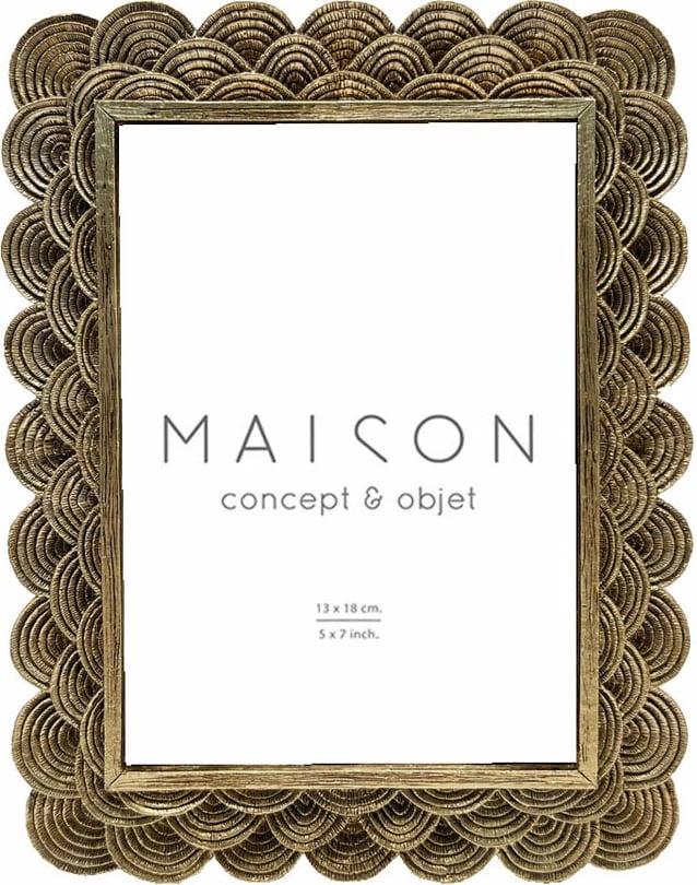 Kornizë fotografish Becali, polirezine, ngjyrë ari, 18x2x23 cm