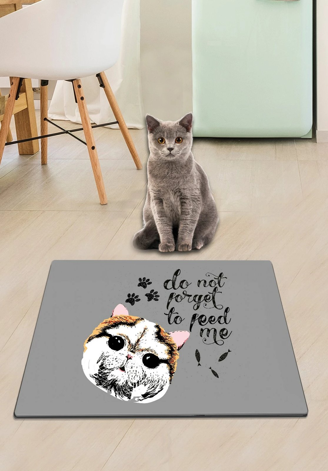 Tapet për rërë mace, Paws & Whiskers, Mapte, shumëngjyrësh, 40x60cm