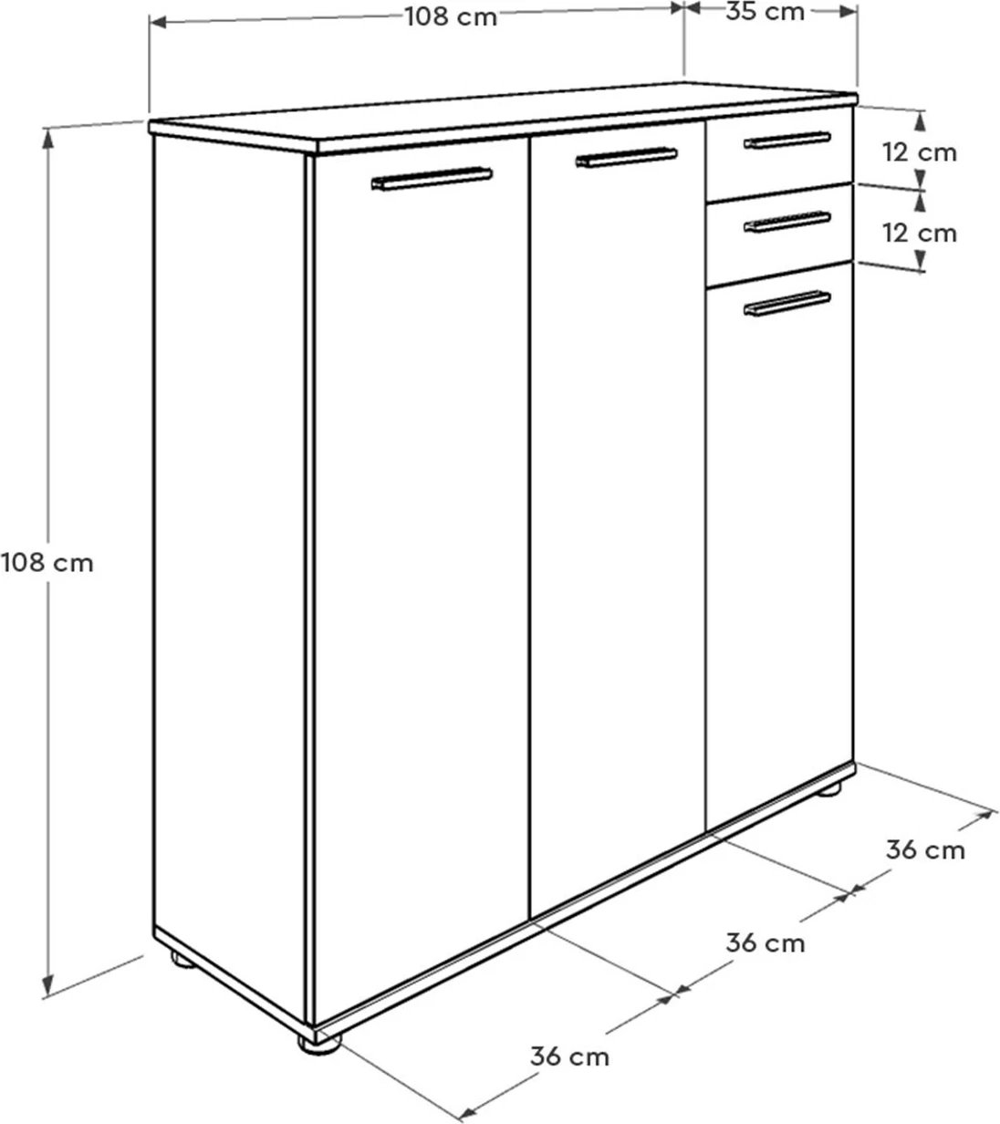 Dollap këpucësh Hanah Home, Adr-532-Bb-1, i bardhë