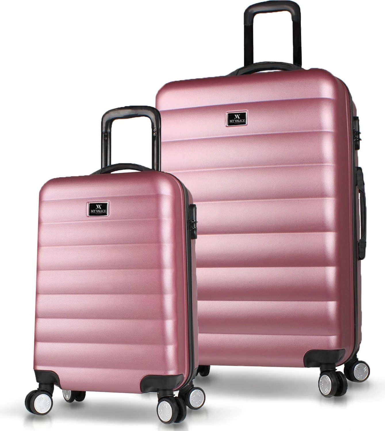 Set valixhesh (2 copë), ngjyrë rozë e artë, Zoozie Bags, 6568