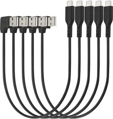 Kabllo USB-A në USB-C Kensington Charge & Sync, 5 copë, 0.327m, e zezë