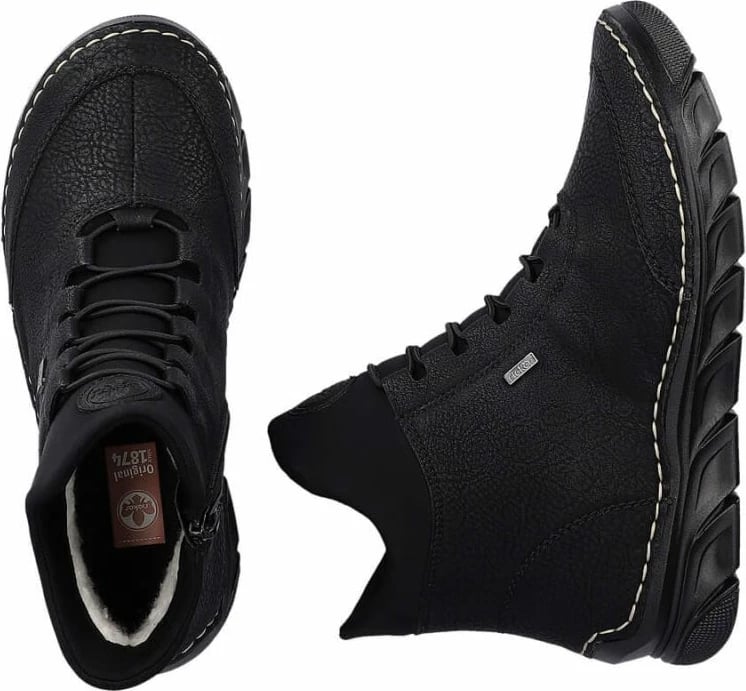 Çizme të izoluara për femra Rieker 55069-00, të zeza