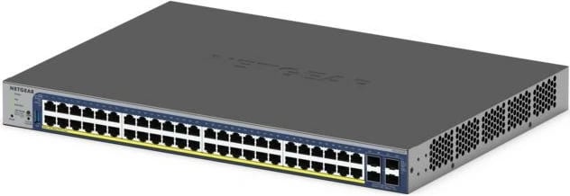 Switch Netgear GS752TXP, 48 porte GE PoE+, 4 SFP+, rackmount, menaxhim cloud