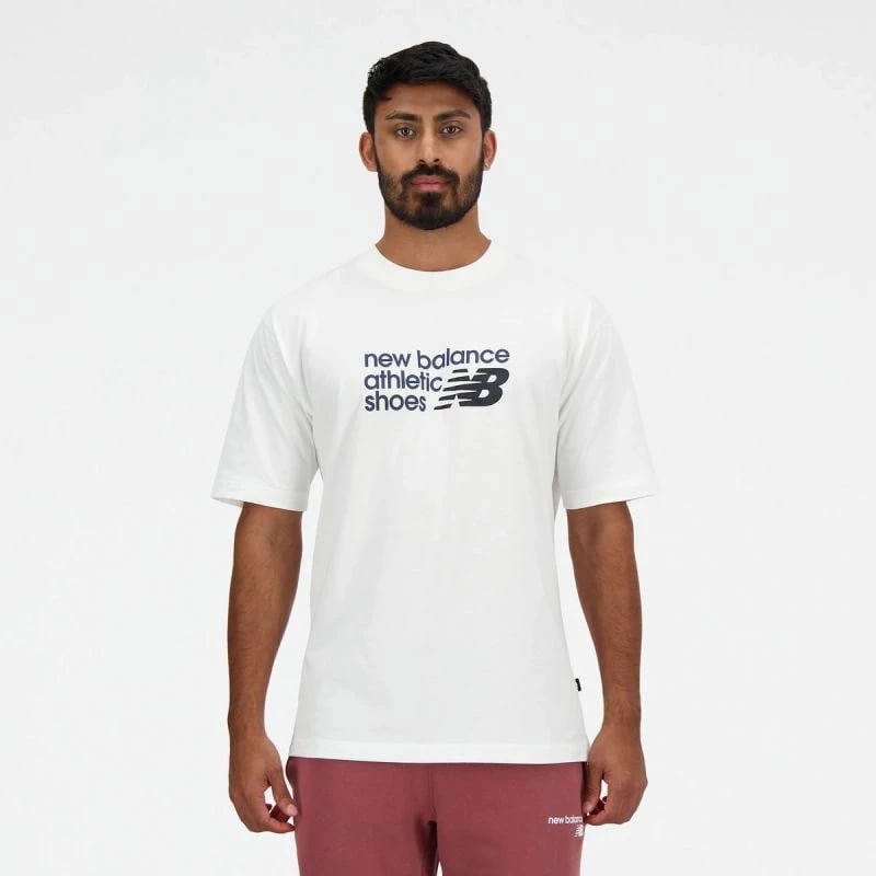 Maicë për meshkuj New Balance, e bardhë