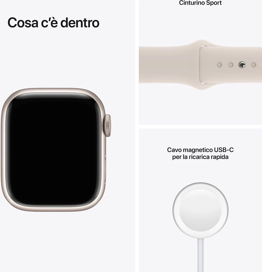 Smartwatch Apple Watch Series 7 Cell 41mm Starlight Aluminium/Starlight Sport Band