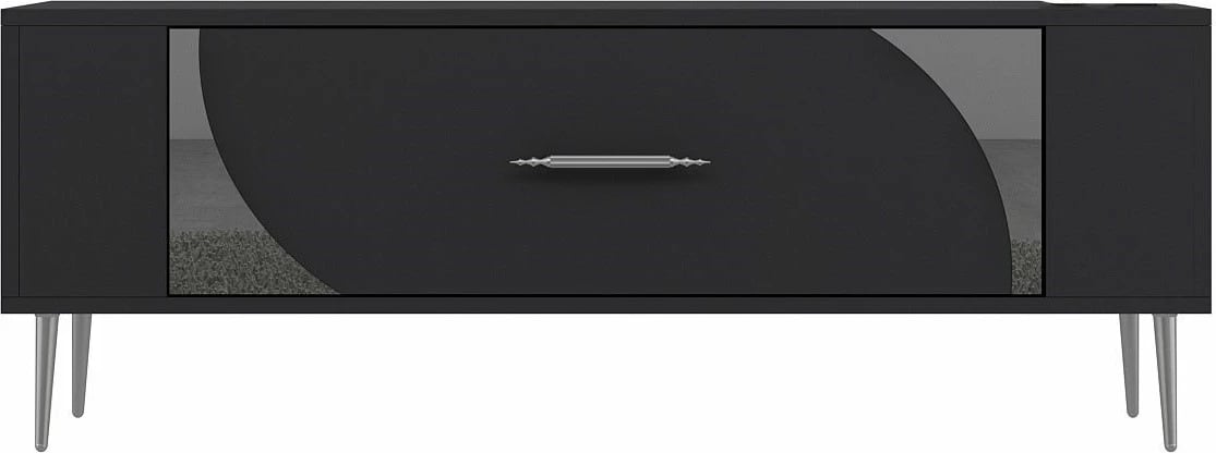 Komodë TV Skye Decor, Retrop2, antracit, argjend